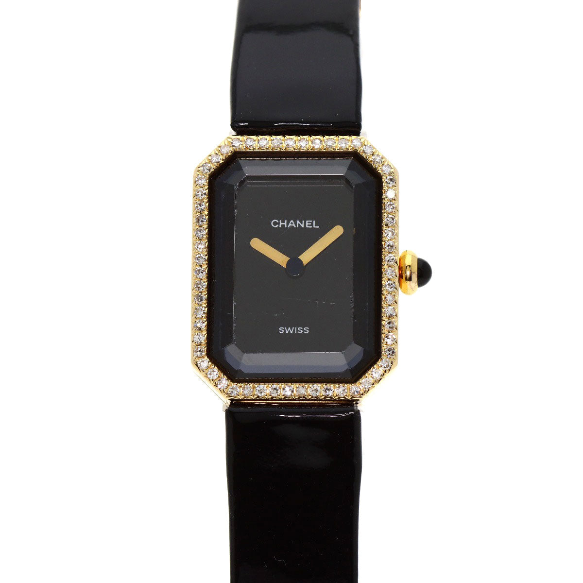 CHANEL Watches Quartz H0094 K18YG, leather gold Premiere black dial Women