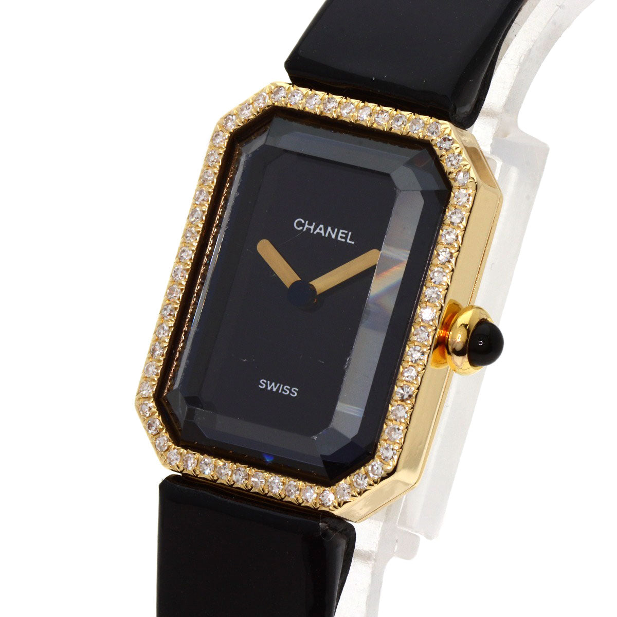 CHANEL Watches Quartz H0094 K18YG, leather gold Premiere black dial Women