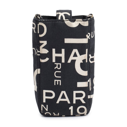 Chanel Black Canvas Rue 31 Cambon Crossbody Phone Holder