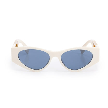 Fendi FE40049I White Acetate O'Lock Oval Sunglasses