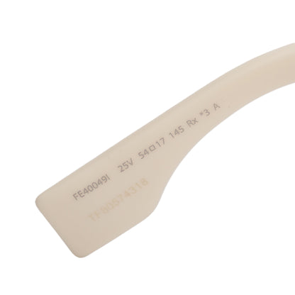 Fendi FE40049I White Acetate O'Lock Oval Sunglasses