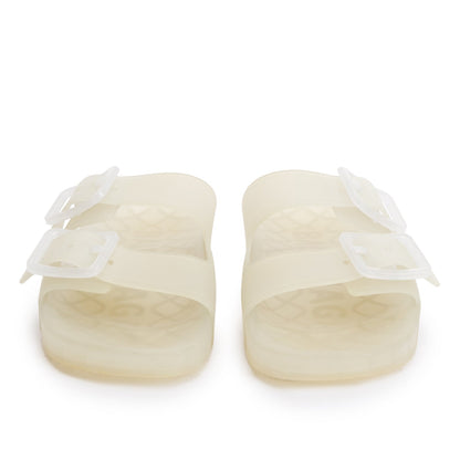Balenciaga White Transparent Rubber Jelly Mallorca Sandals, Size 37