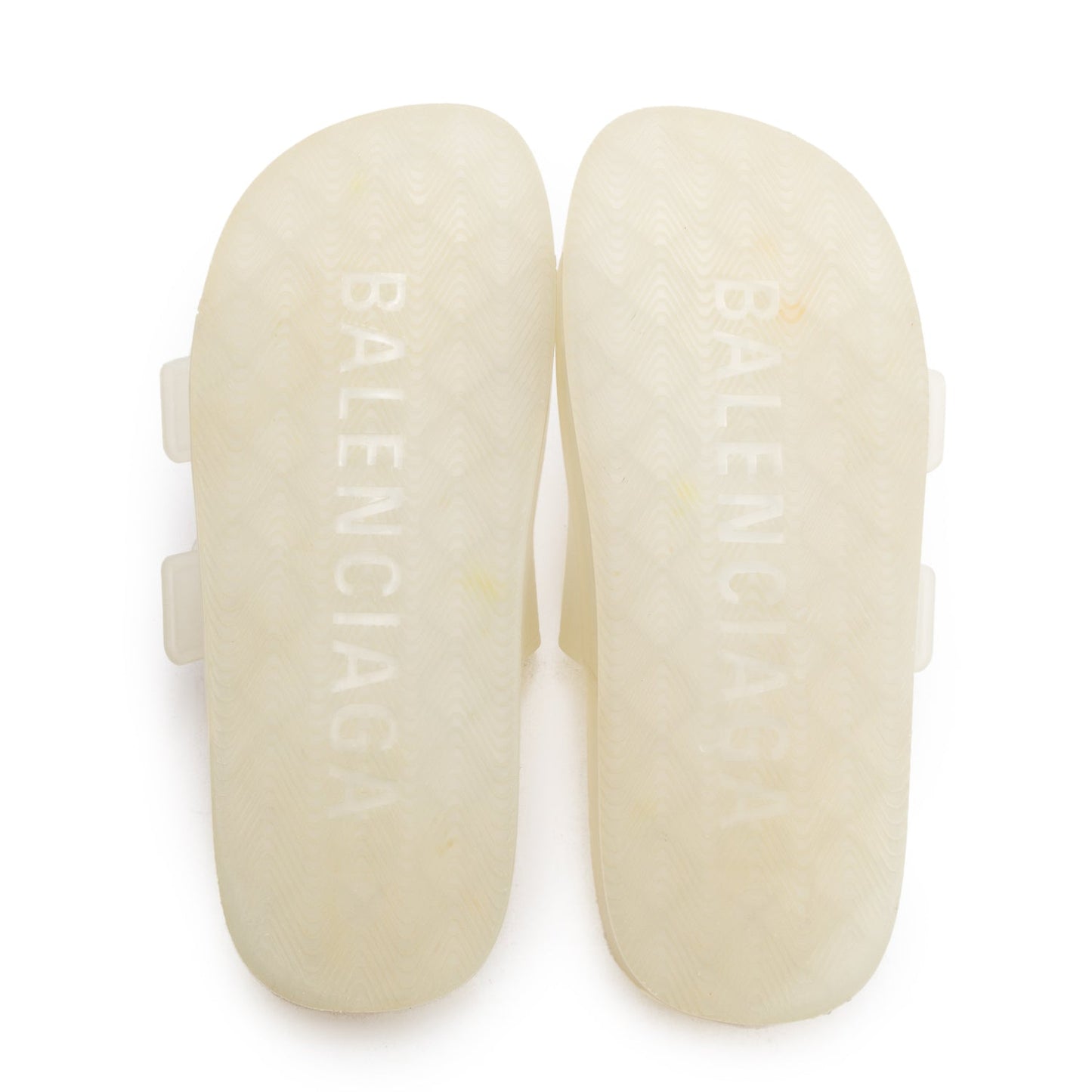 Balenciaga White Transparent Rubber Jelly Mallorca Sandals, Size 37