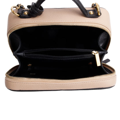 Chanel Beige Caviar Quilted Leather CC Filigree Medium Vanity Case