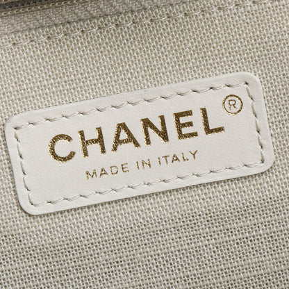 Chanel 2023 Blue Cotton Large Deauville Tote