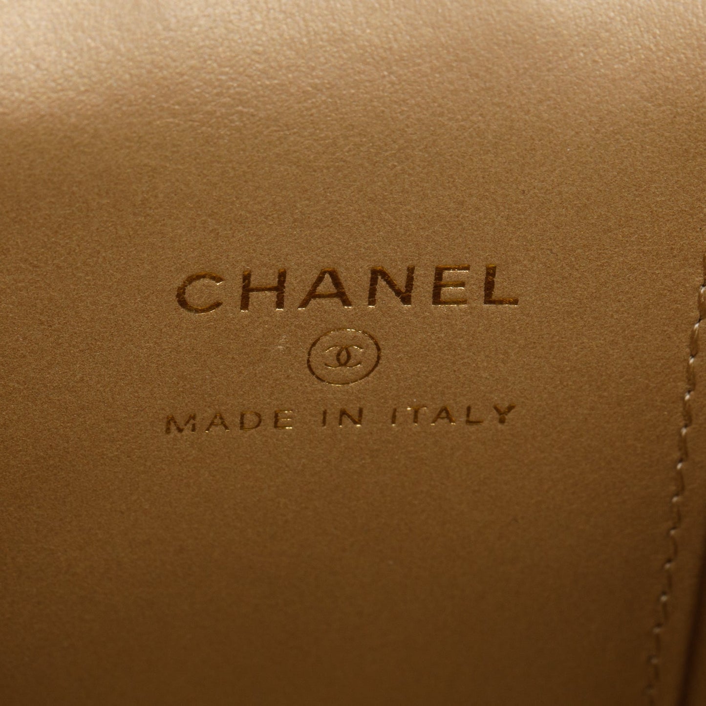 Chanel 2024 Pink Calfskin Leather Mini Pearl Crush Vanity Case