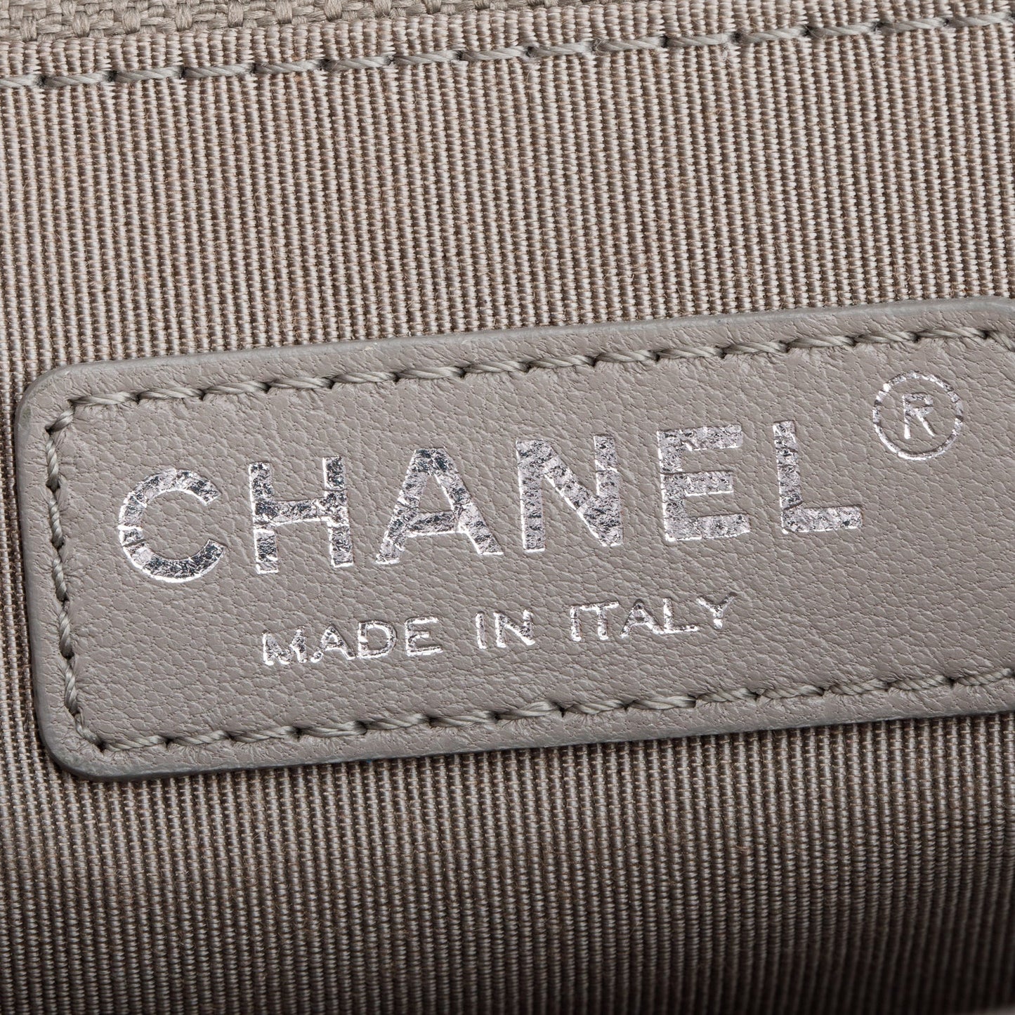 Chanel Grey Ombre Quilted Lambskin Leather Large Boy Bag