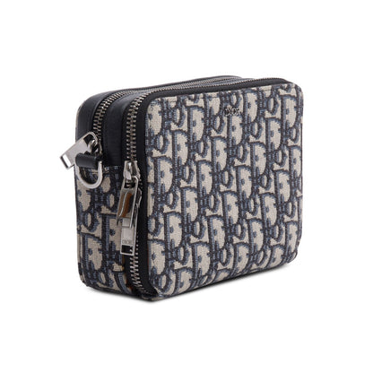 Christion Dior 2020 Oblique Jacquard Zipped Pouch Crossbody