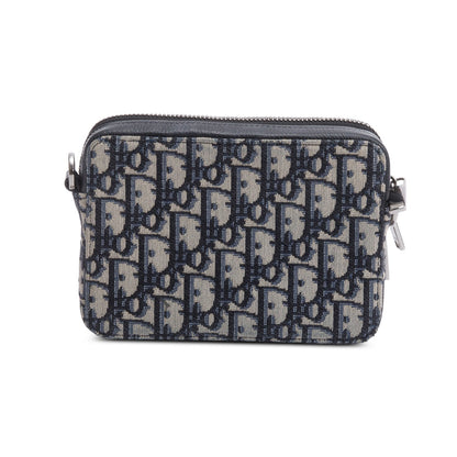 Christion Dior 2020 Oblique Jacquard Zipped Pouch Crossbody