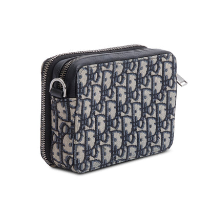 Christion Dior 2020 Oblique Jacquard Zipped Pouch Crossbody
