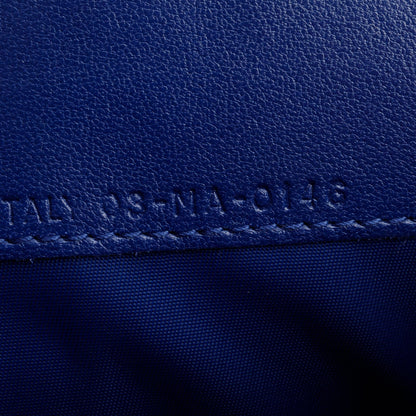 Christian Dior Blue Grained Calfskin Leather Diorama Croisiere Wallet on Chain