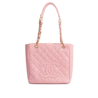 Chanel Pink Caviar Leather Petite Shopping Tote