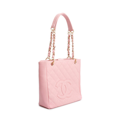Chanel Pink Caviar Leather Petite Shopping Tote