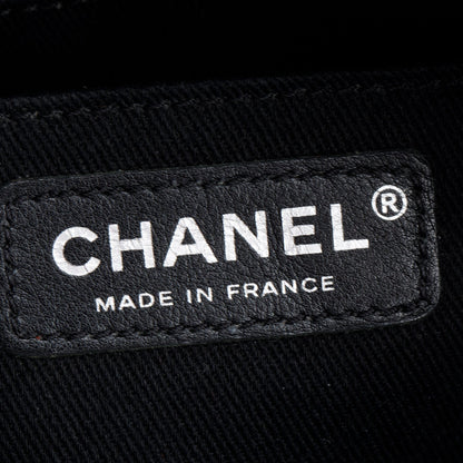 Chanel Black Aged Calfskin Leather Medium Bubble Graphic Messenger Bag