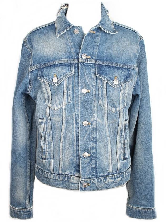 Luxury Balenciaga Trending 2025 Wave logo denim jacket 46