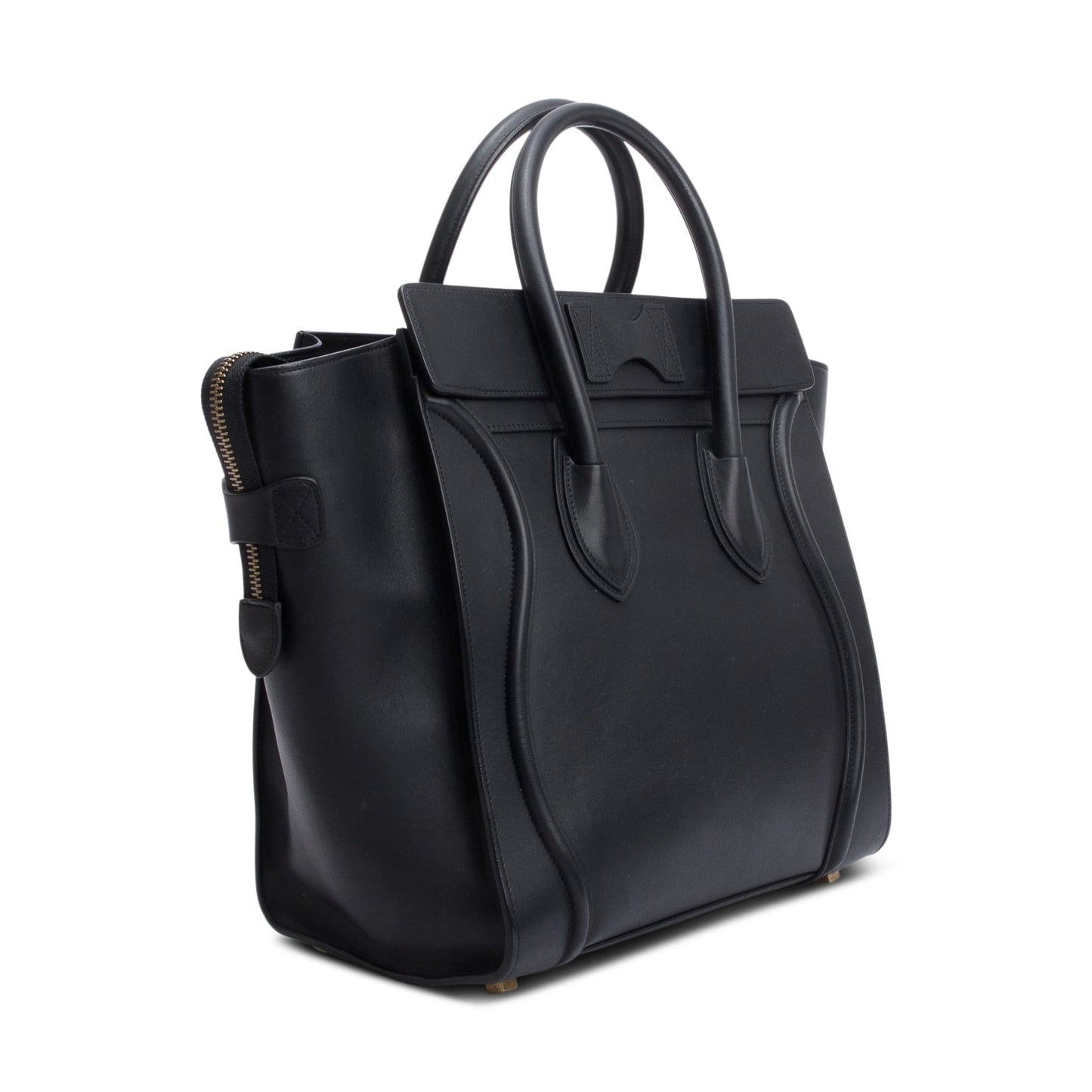 Celine Black Smooth Calfskin Leather Mini Luggage Tote