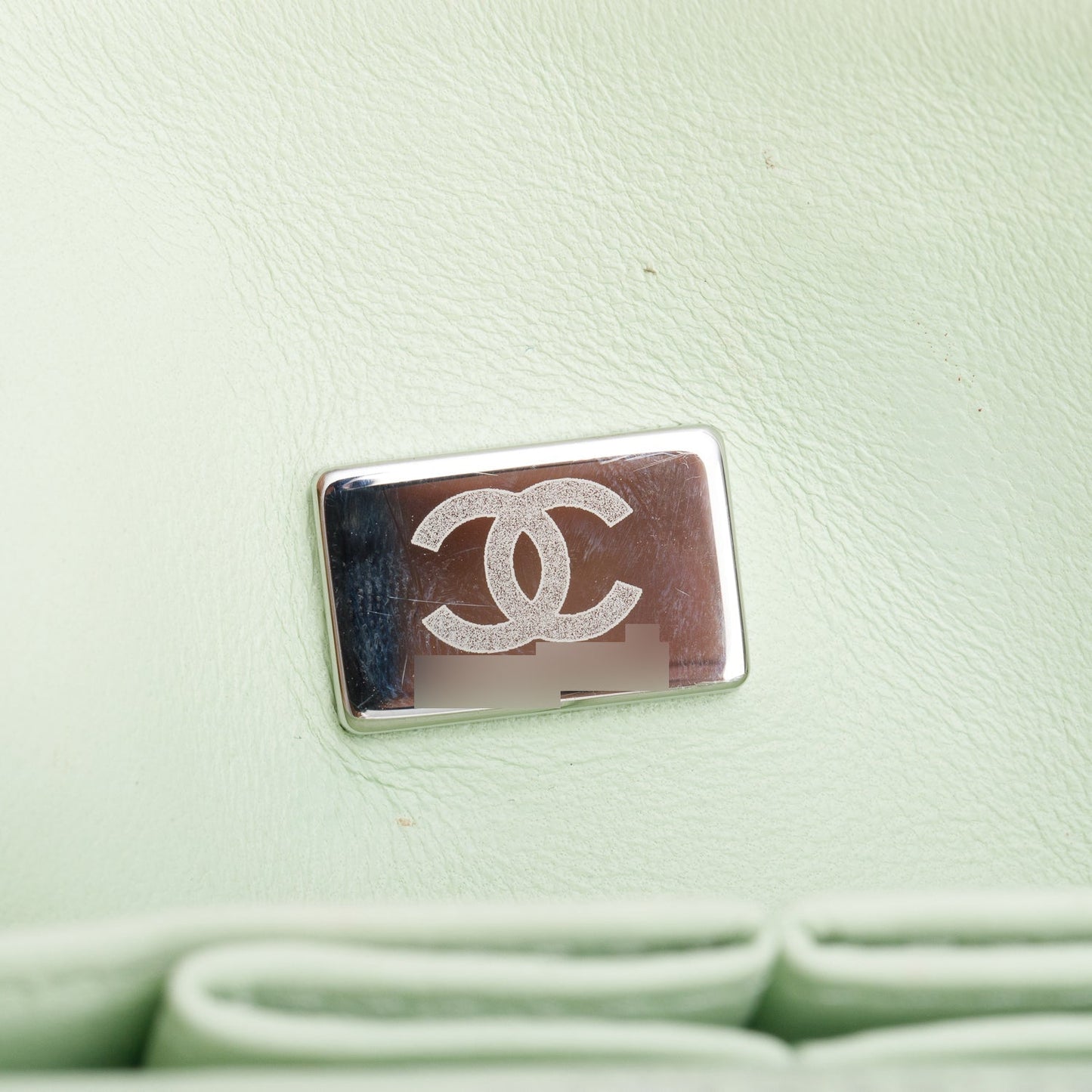 Chanel Green Chevron Lambskin Leather Classic Medium Double Flap Bag