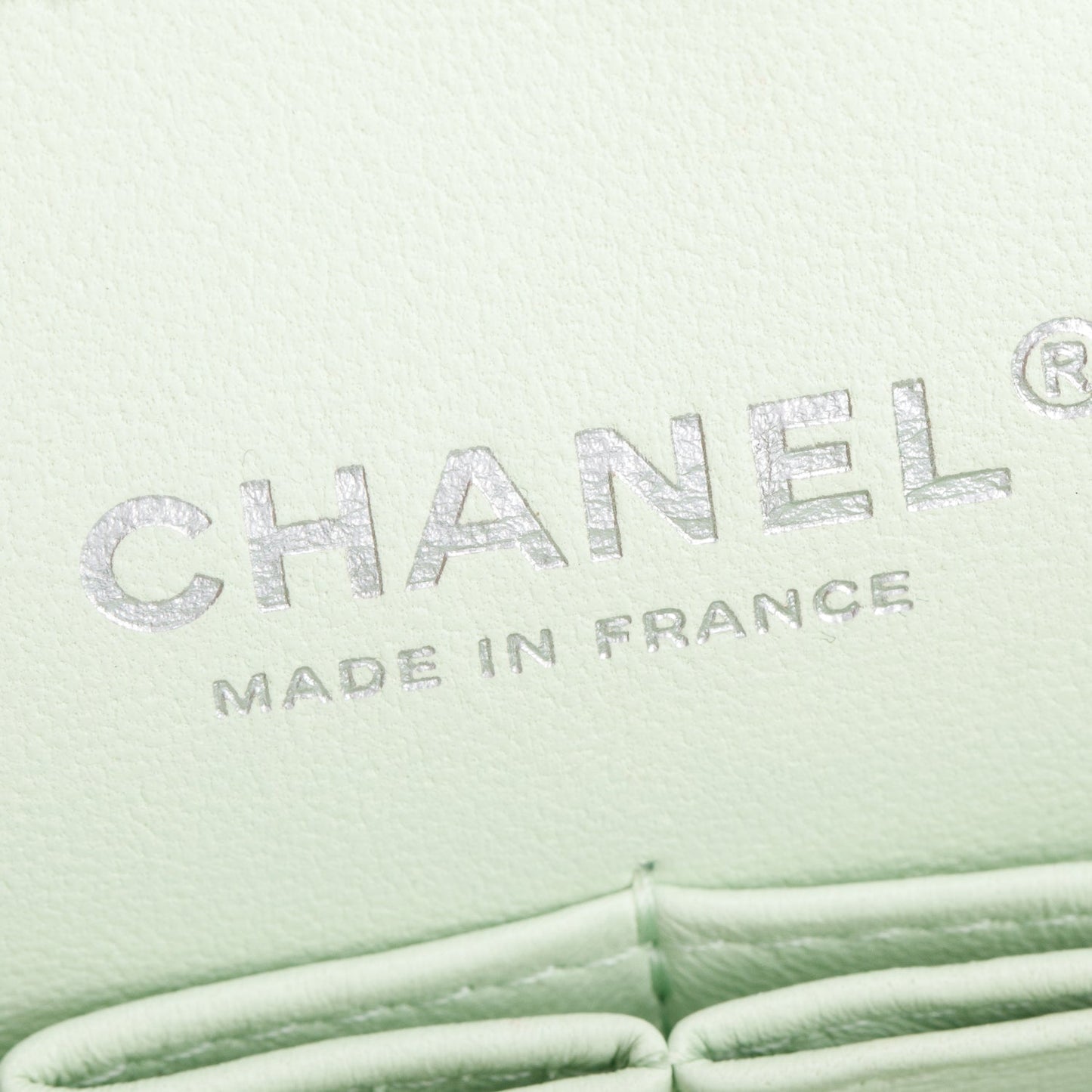 Chanel Green Chevron Lambskin Leather Classic Medium Double Flap Bag