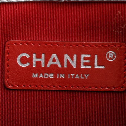 Chanel Metallic Silver Aged Calfskin Leather Small Gabrielle Backpack