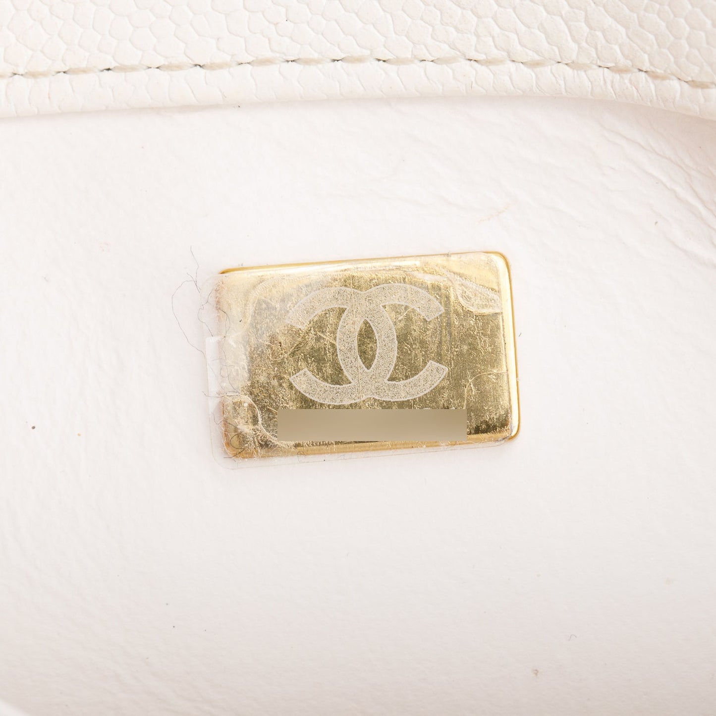 Chanel White Caviar Leather Small Business Affinity Flap Bag
