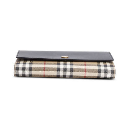 Burberry Black Calfskin Vintage Check Hampshire Crossbody Bag