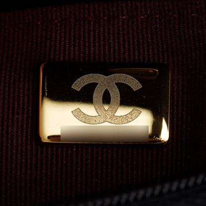 Chanel 2022 Black Quilted Caviar Leather Classic Wallet on Chain
