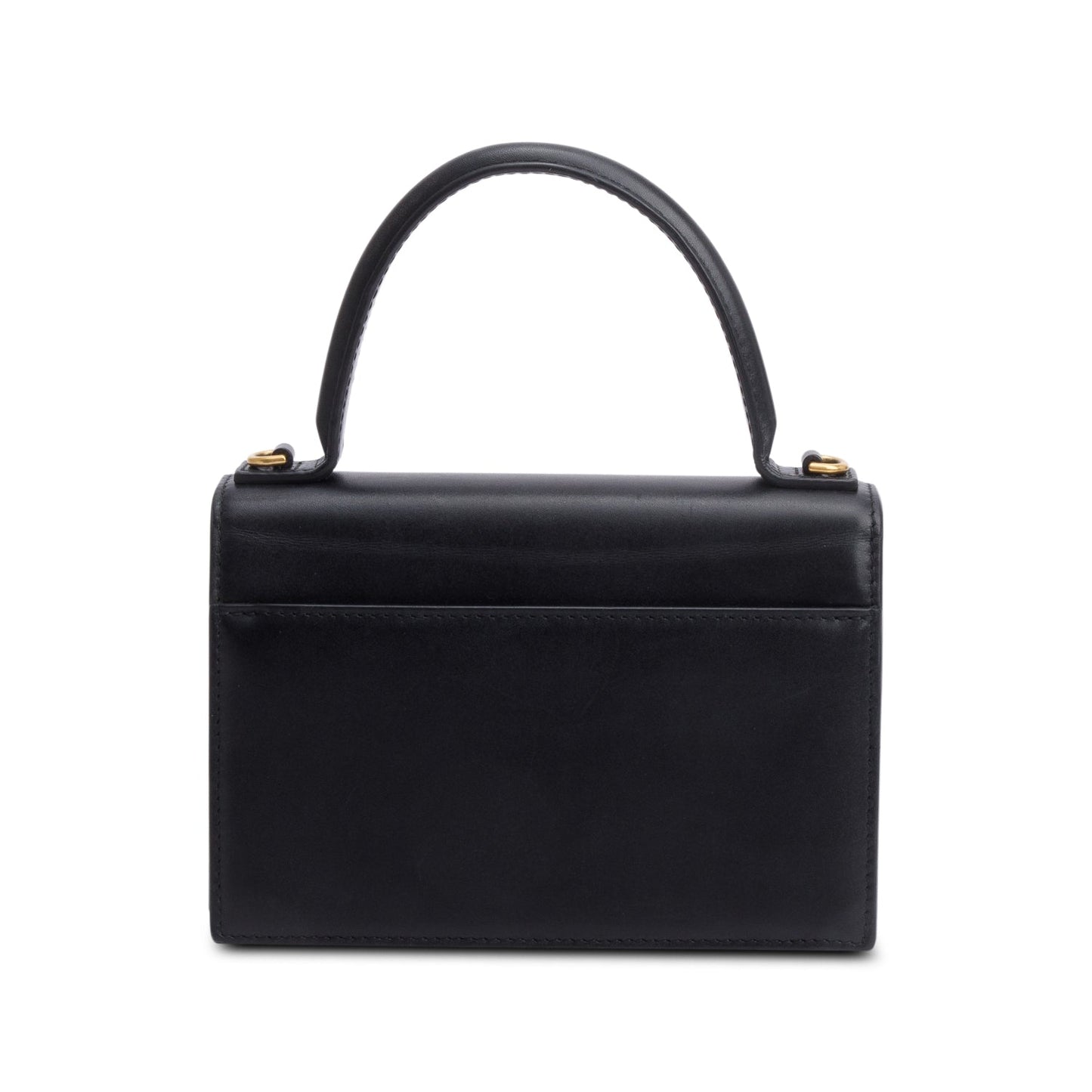 Balenciaga Black Leather XS Sharp Top Handle Bag
