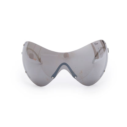 Christian Dior White Acetate Dior Ski 1 Shield Sunglasses