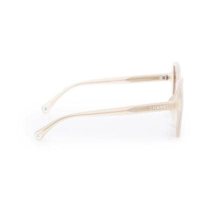 Chanel 5505-A Beige Acetate Square Sunglasses