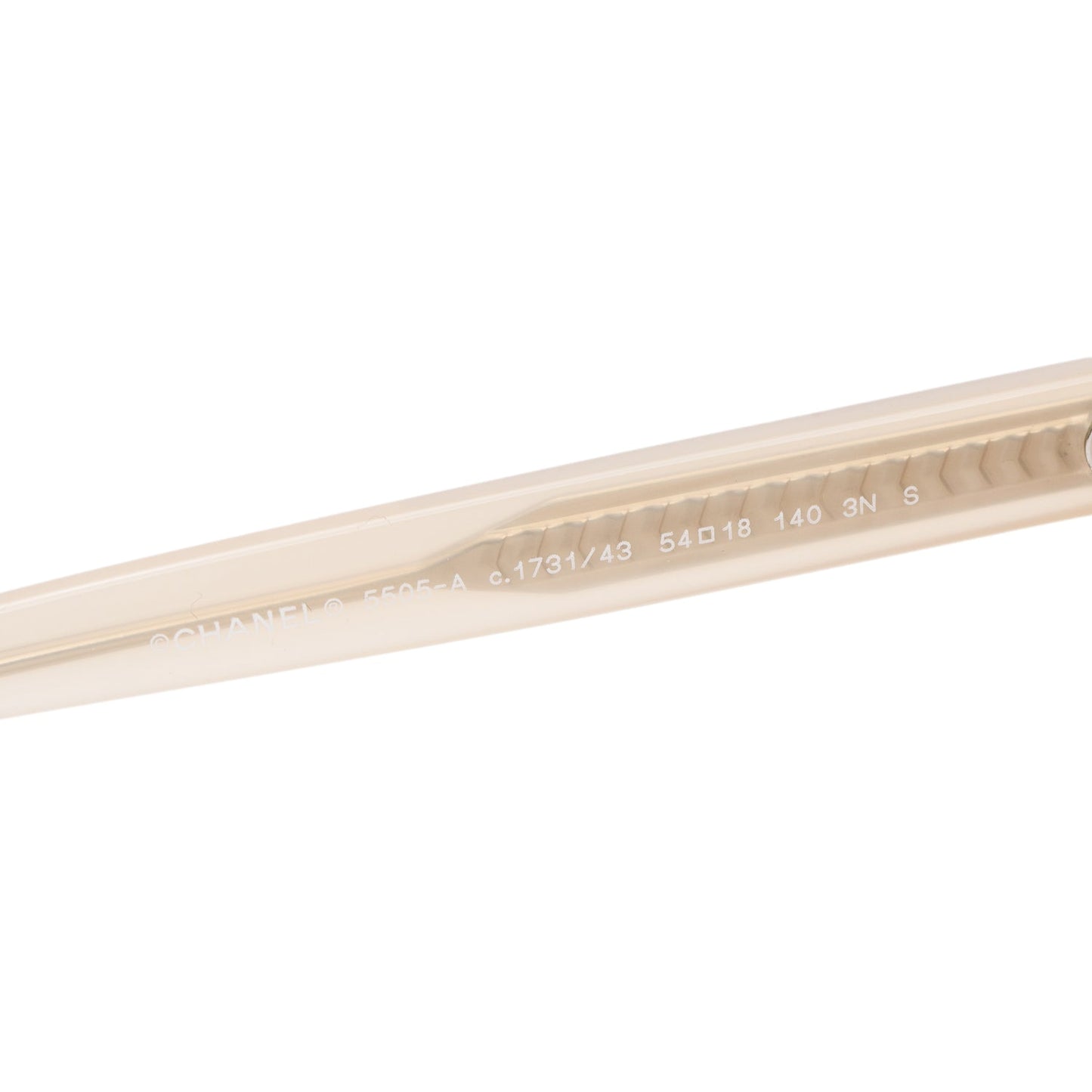 Chanel 5505-A Beige Acetate Square Sunglasses