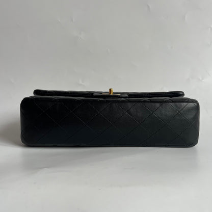 Chanel Timeless Classic Flap Medium Black Lambskin Leather Gold Hardware 2014