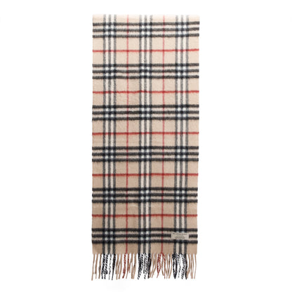 Burberry Beige Check Cashmere Scarf
