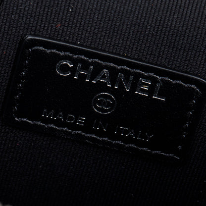 Chanel 2021 Black Caviar Leather Micro Coco Vanity Case