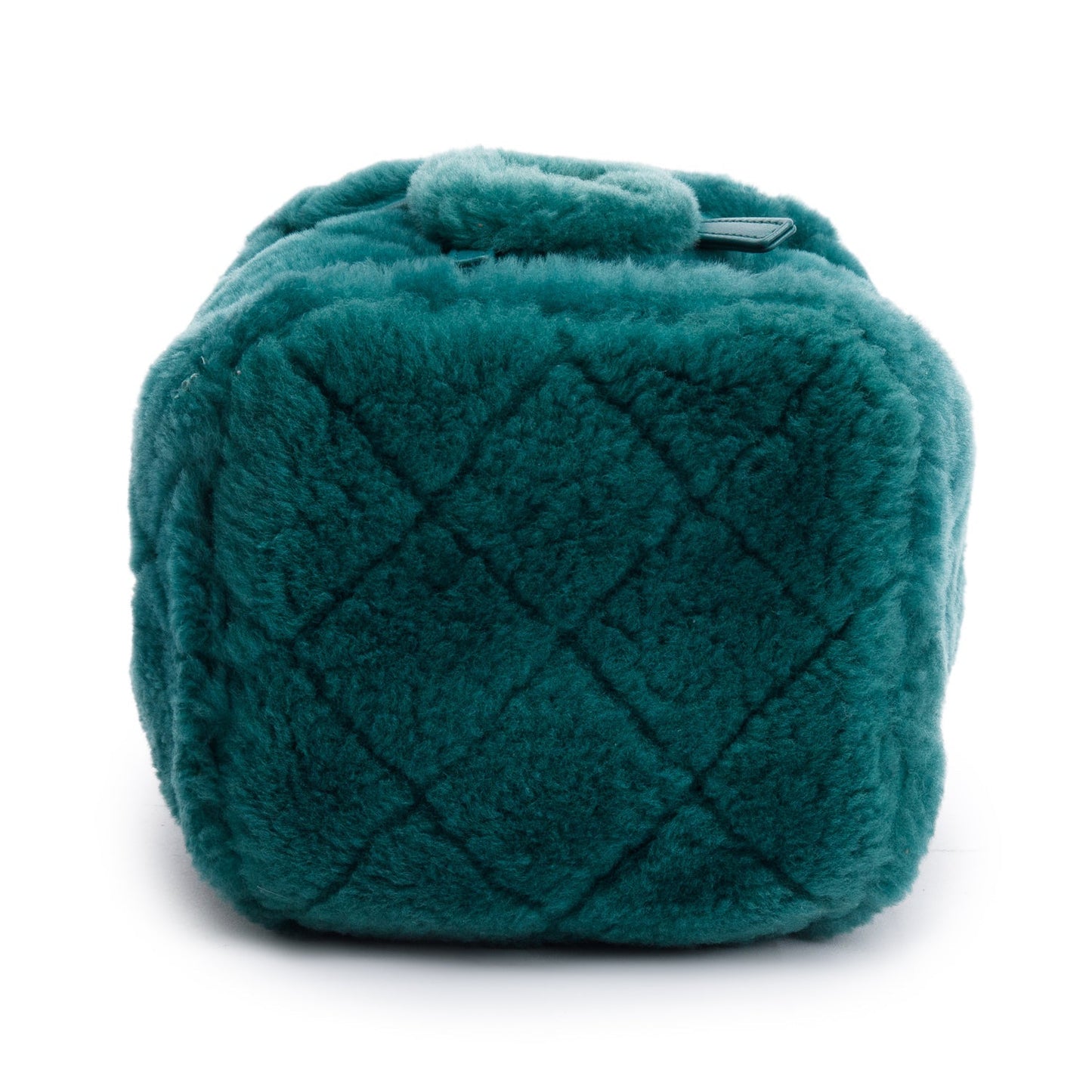 Chanel Green 2022 Shearling Small Top Handle Vanity Case