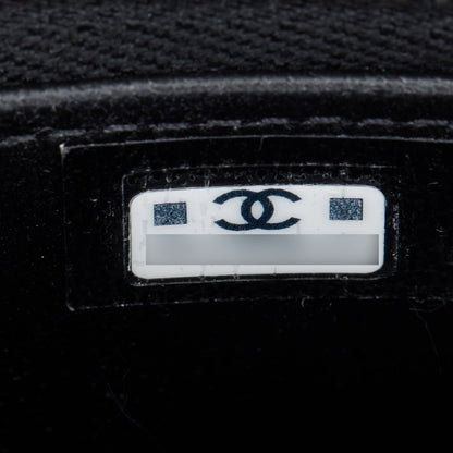 Chanel 2024 Black Quilted Caviar Leather Small Sweet Heart Vanity Case