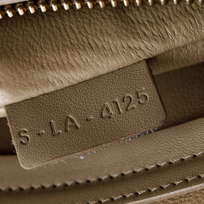 Celine Taupe Croc Embossed Suede Medium Phantom Luggage Tote