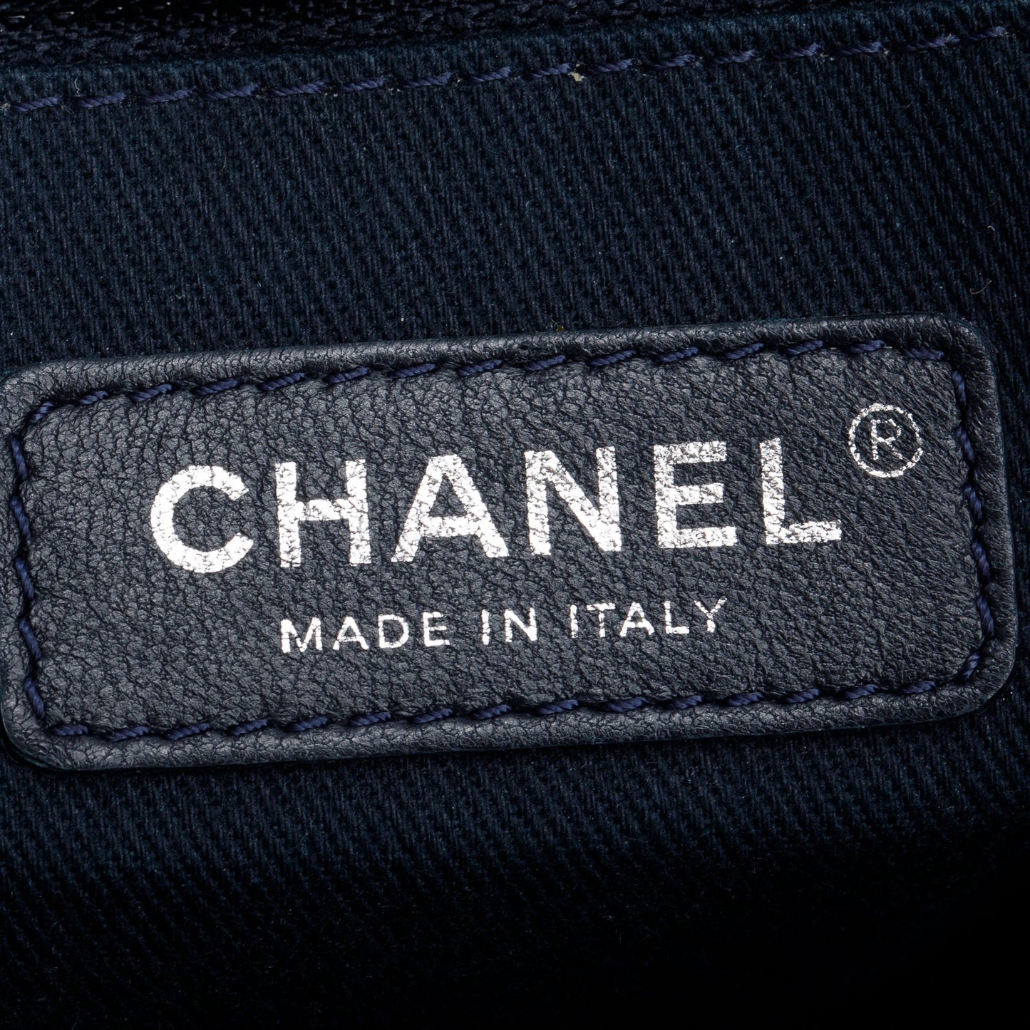 Chanel White Canvas Navy Calfskin Leather Trim Medium Deauville Shopping Tote