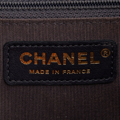 Chanel Black Quilted Lambskin Leather Large Boy Bag