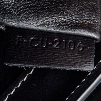 Celine Black & Grey Bi-color Calfskin Leather Micro Luggage Tote