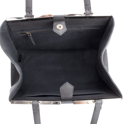 Fendi Grey Croc Embossed Pony Hair Large 3Jours Tote