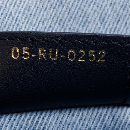 Christian Dior 2022 Blue Macrocannage Denim Medium Dior Caro Bag