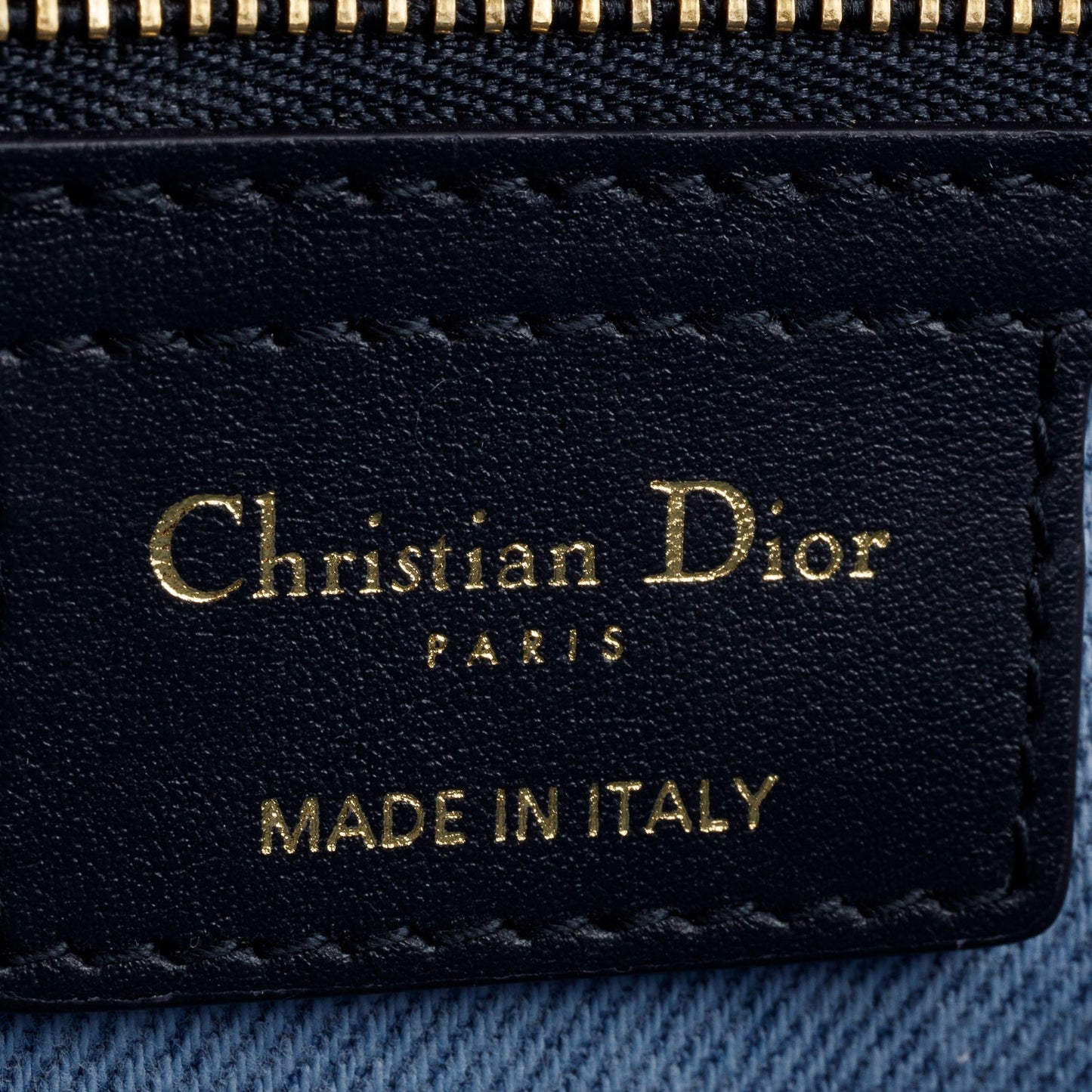 Christian Dior 2022 Blue Macrocannage Denim Medium Dior Caro Bag