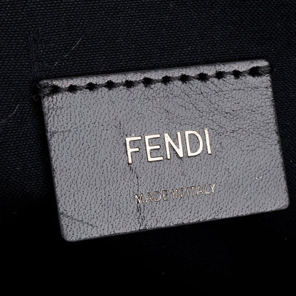 Fendi Yellow Calfskin Leather Embossed Logo Backpack
