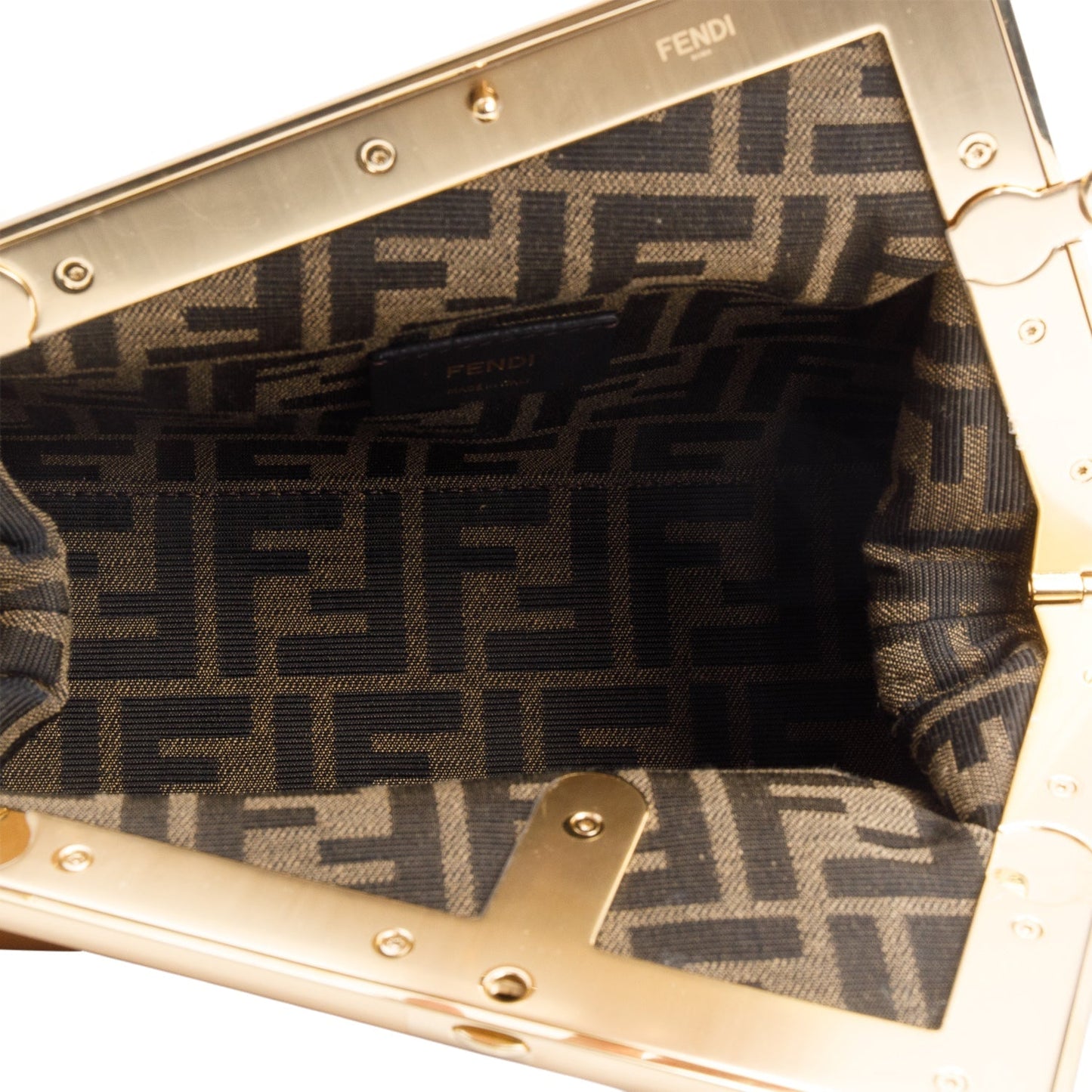 Fendi Brown Nappa Leather Small Fendi First Bag