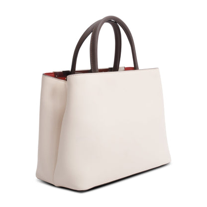 Fendi Creme Vitello Elite Leather Petite 2Jours Tote