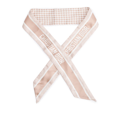 Christian Dior Brown Silk Oblique Jacuqrd Bandeau