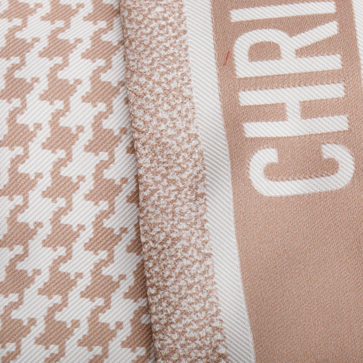 Christian Dior Brown Silk Oblique Jacuqrd Bandeau