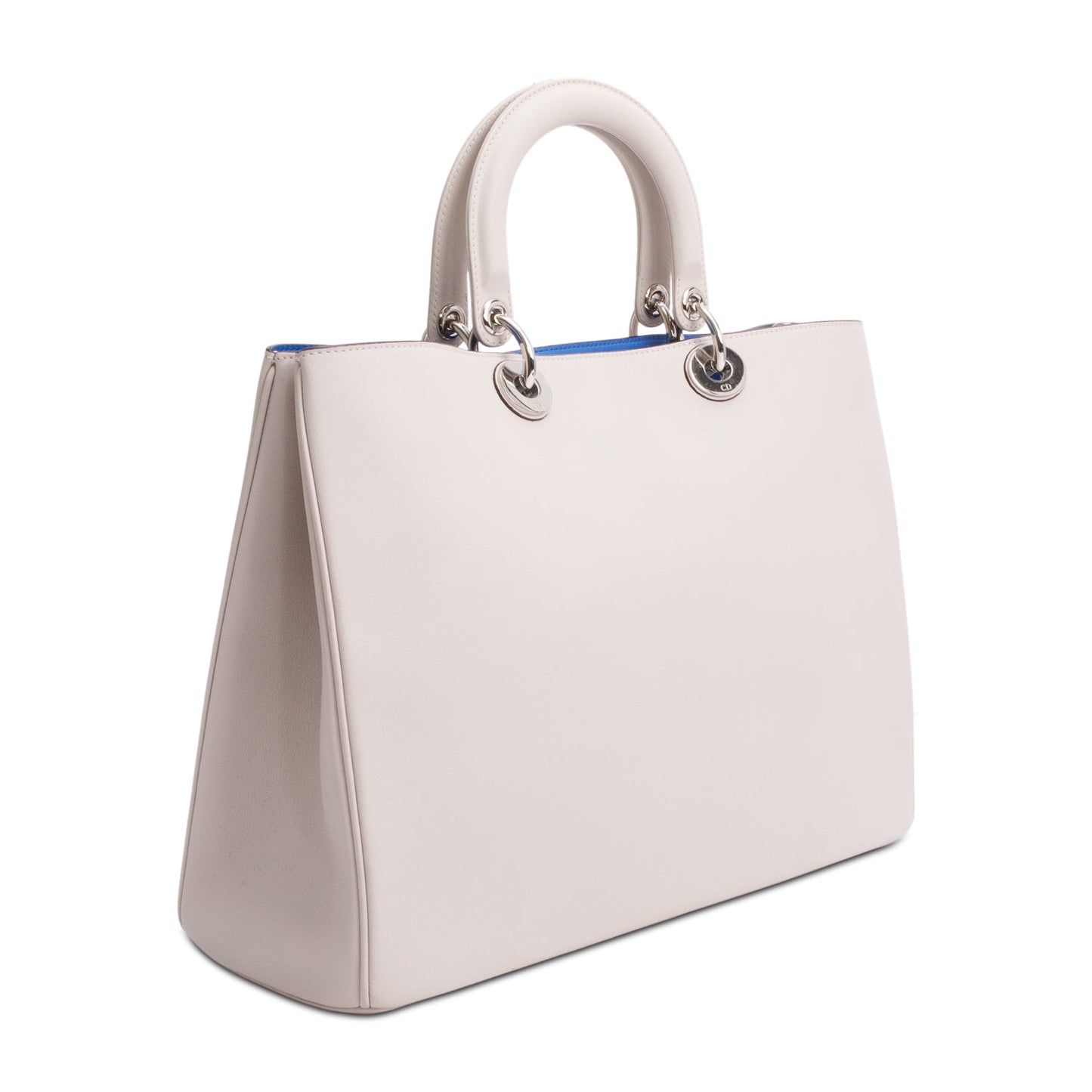 Christian Dior Ivory Calfskin Leather Large Diorissimo Tote