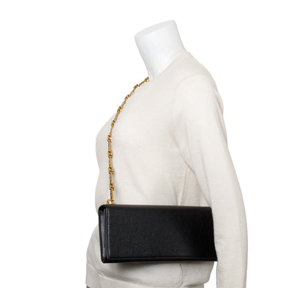 Balenciaga Essential Black Calfskin Leather Chain Shoulder Bag