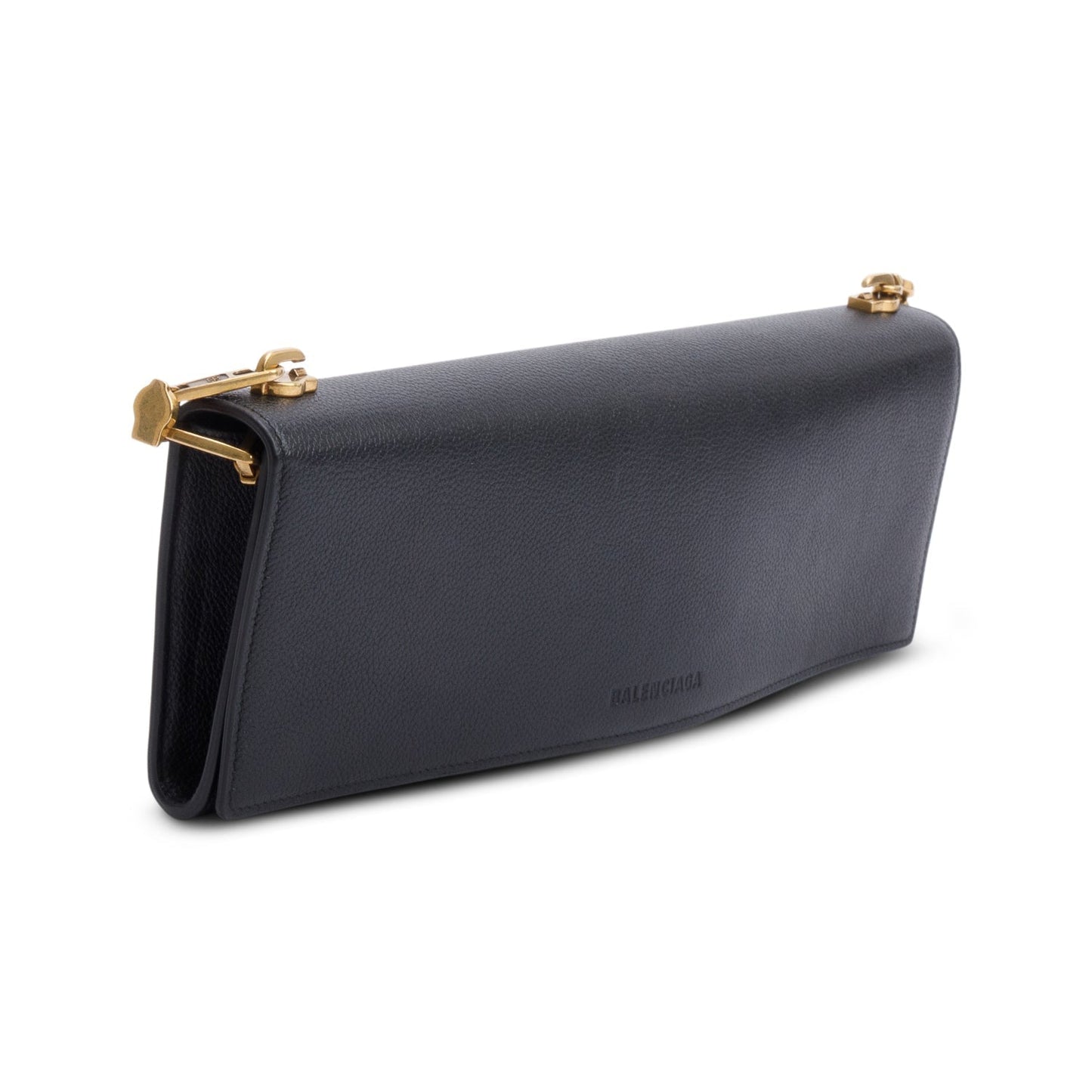Balenciaga Essential Black Calfskin Leather Chain Shoulder Bag